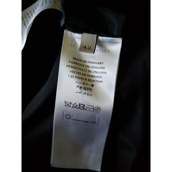 STELLA MCCARTNEY Black Reyna off-the-shoulder poplin dress Sz IT 42 US M (V1 - Picture 9 of 12